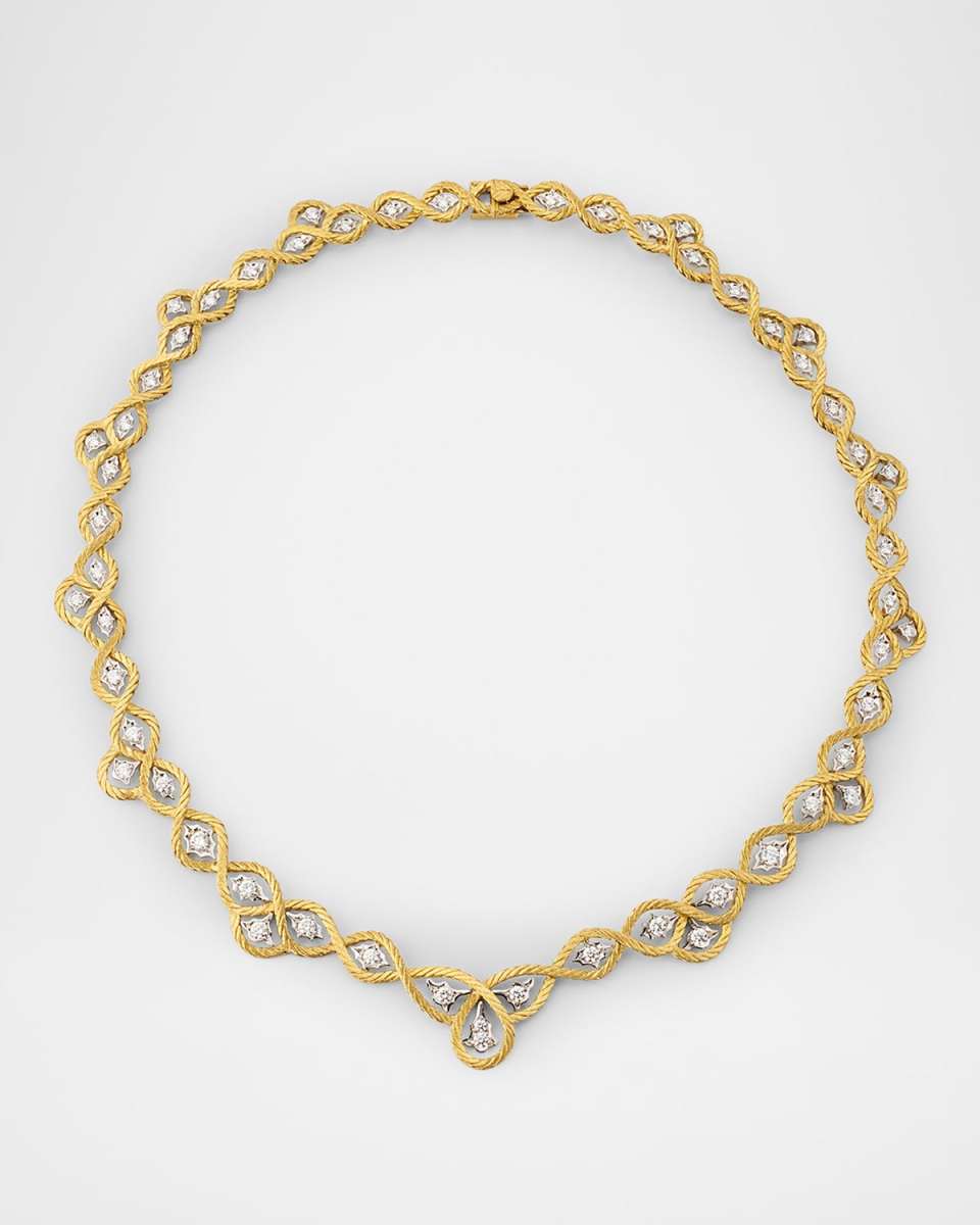 Etoilee 18K Yellow and White Gold Diamond Necklace